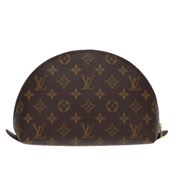 LOUIS VUITTON Monogram Trousse Demi Ronde Cosmetic Pouch - Picture 1 of 16